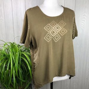 NWOT Vintage Handmade unique short sleeve top new old stock